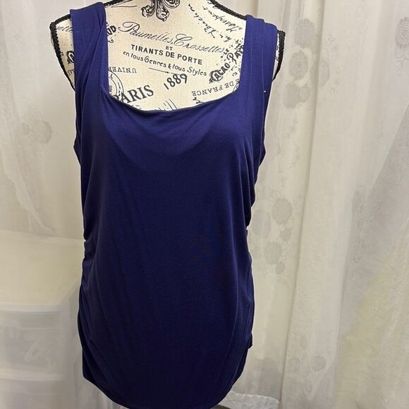Women's Navy Blue Sleeveless Top - Picture 1 of 4